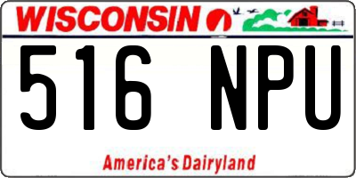 WI license plate 516NPU