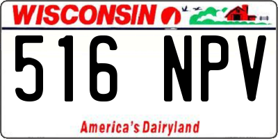 WI license plate 516NPV