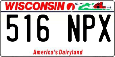 WI license plate 516NPX