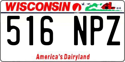 WI license plate 516NPZ