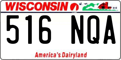 WI license plate 516NQA