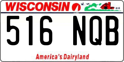 WI license plate 516NQB