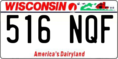 WI license plate 516NQF