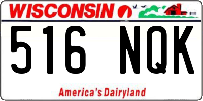 WI license plate 516NQK