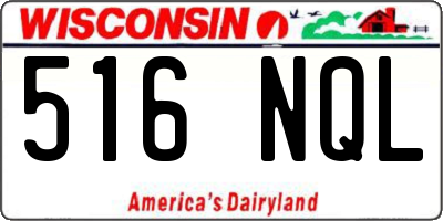 WI license plate 516NQL