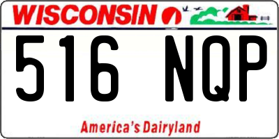 WI license plate 516NQP