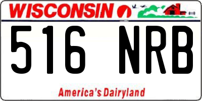 WI license plate 516NRB