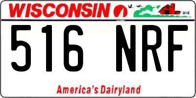 WI license plate 516NRF