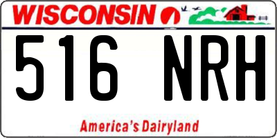 WI license plate 516NRH