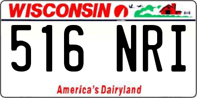 WI license plate 516NRI