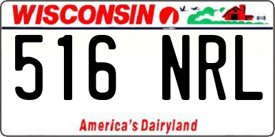 WI license plate 516NRL