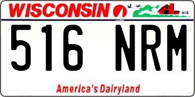 WI license plate 516NRM