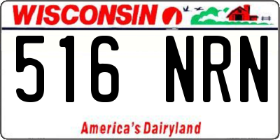 WI license plate 516NRN