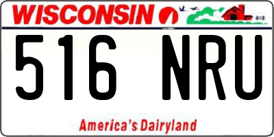 WI license plate 516NRU
