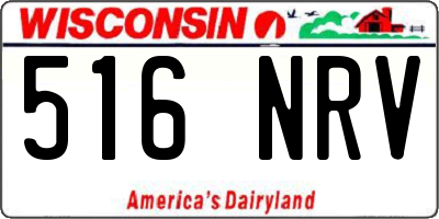 WI license plate 516NRV
