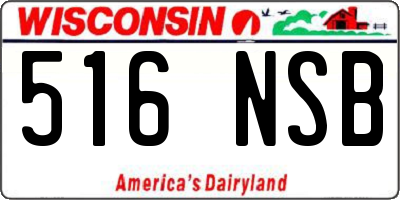 WI license plate 516NSB