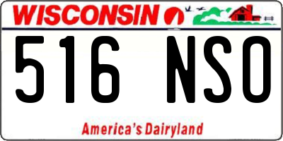 WI license plate 516NSO