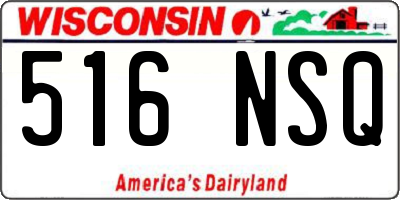 WI license plate 516NSQ