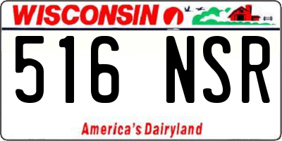 WI license plate 516NSR