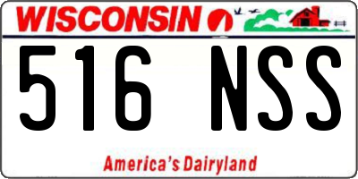 WI license plate 516NSS