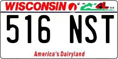 WI license plate 516NST