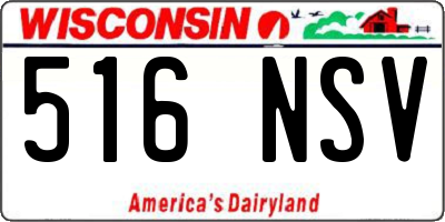 WI license plate 516NSV