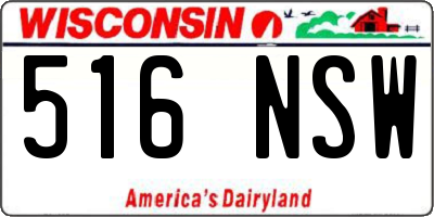 WI license plate 516NSW