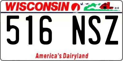 WI license plate 516NSZ