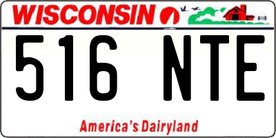 WI license plate 516NTE