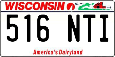 WI license plate 516NTI