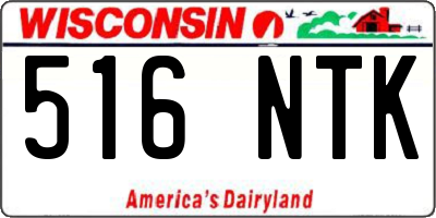 WI license plate 516NTK