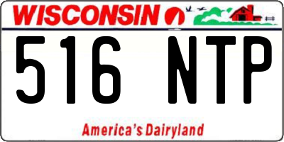 WI license plate 516NTP