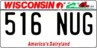 WI license plate 516NUG