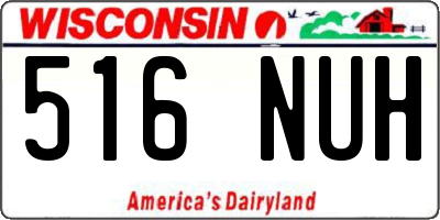WI license plate 516NUH
