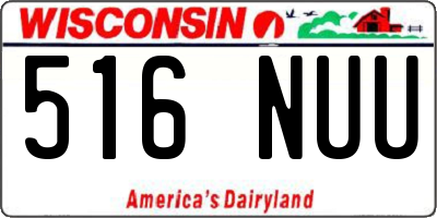 WI license plate 516NUU