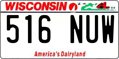 WI license plate 516NUW