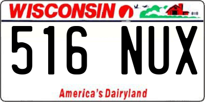 WI license plate 516NUX
