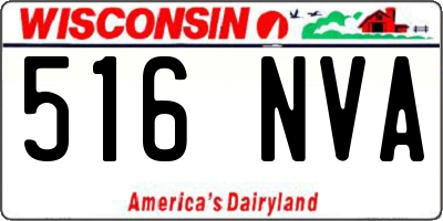 WI license plate 516NVA