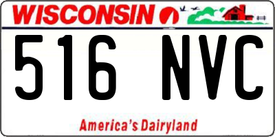 WI license plate 516NVC