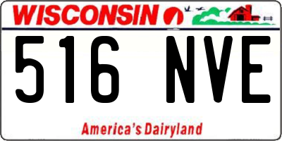 WI license plate 516NVE