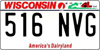 WI license plate 516NVG