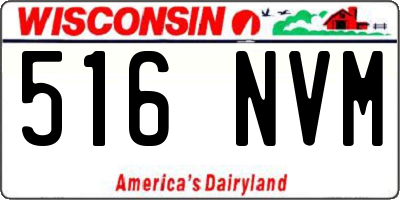 WI license plate 516NVM