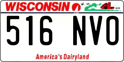 WI license plate 516NVO