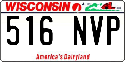 WI license plate 516NVP