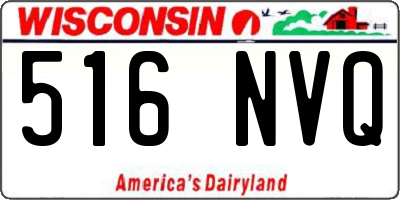 WI license plate 516NVQ