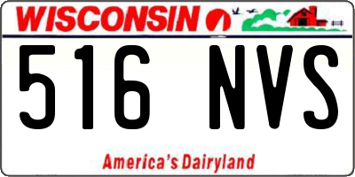 WI license plate 516NVS