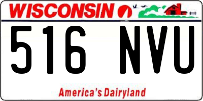 WI license plate 516NVU