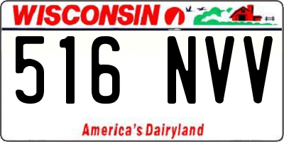 WI license plate 516NVV