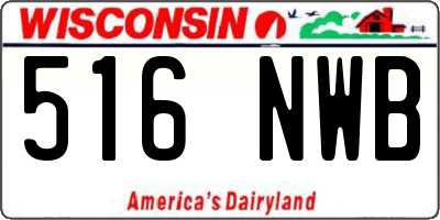 WI license plate 516NWB