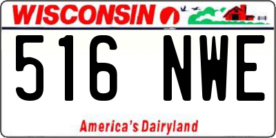 WI license plate 516NWE